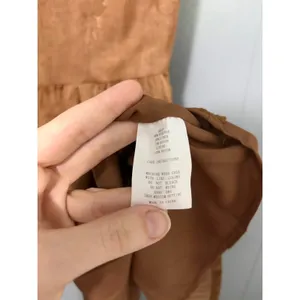 NEW 12th Tribe Brown Kit Mocha Floral Boho Satin Sleeveless Micro Mini Dress S thumbnail 6