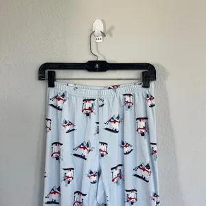 Hanna Andersson Women’s Blue Snowman Christmas Winter Pajamas Set Size Medium thumbnail 3