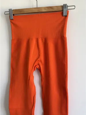 SET Active x Madelyn Cline Sculptflex Seamless Leggings Orange XS High Rise thumbnail 9