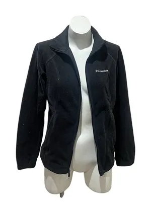Columbia Women's Black Fleece Jacket Size M Full Zip Casual thumbnail 1