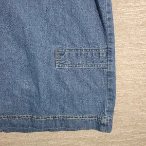 Vintage 70s Denim & Co Denim Shirt Womens 1X Blue Exposed Zip Front Work Chore thumbnail 10