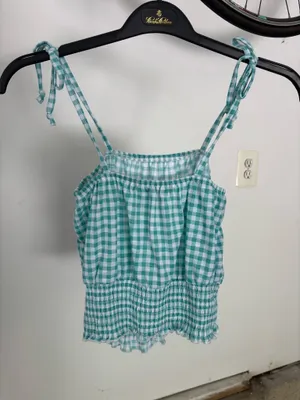 Crave Plaid Tank Green thumbnail 2