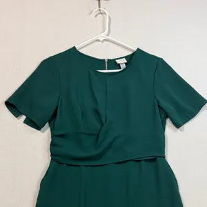 Elegant Dark Green Mini Dress Size XS thumbnail 3