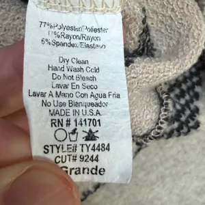 143 Story by Line Up Womens Beige Black Striped Sweater Size Large Made in‎ USA thumbnail 5