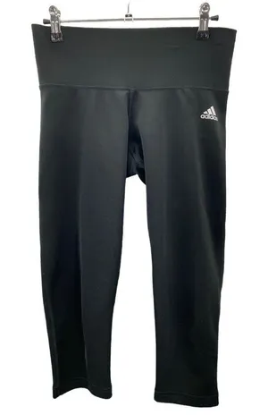 Adidas Leggings Womens Small Capri Climalite Mid‎ Rise Pull On Cryo One thumbnail 1