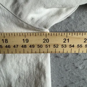 3157 | Entro Puff Sleeve Contrast Stitch Cottagecore Top White Womens M thumbnail 3