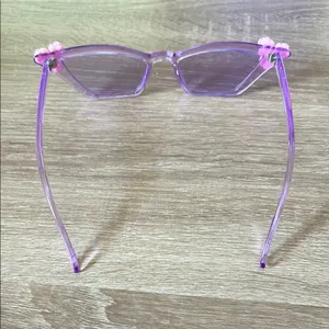 Purple Sunglasses with Pink Rose Accents thumbnail 6