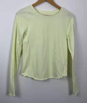 We The Free Lettuce Trim Long Sleeve Shirt Womens Large thumbnail 1