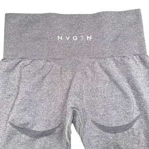 NVGTN Contour Seamless Gray High-Waisted Athletic Leggings MEDIUM thumbnail 6
