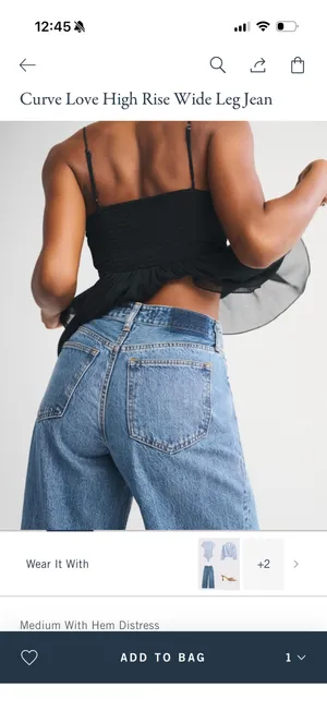 Abercrombie Curve Love Wide Leg Jeans thumbnail 4