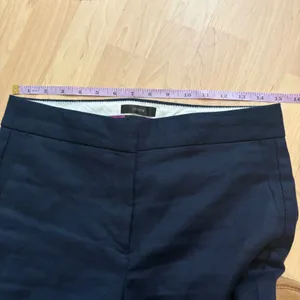 J CREW Hayden Kickout Crop Pant In Stretch Linen Navy Blue‎ Sie 8P thumbnail 6