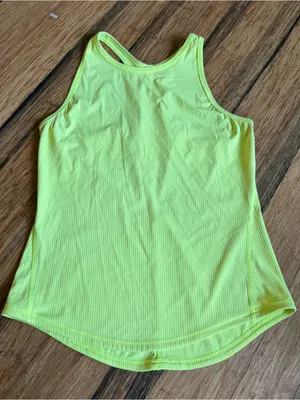 Lululemon Bright Neon Yellow Ribbed Tank Top thumbnail 1