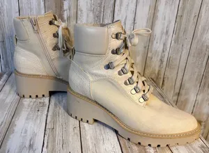 DOLCE VITA Women's Hank Combat Boots in Ivory Size 8M‎ thumbnail 1