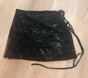 Edikted Rhinestone Skirt Black Mini thumbnail 1