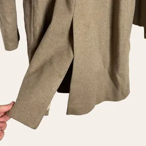 Zara Taupe Brown Single Breasted Wool Blend Over Coat Size Small thumbnail 7