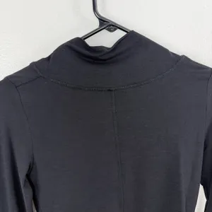 Free People Movement Top Womens XS Black Mock Neck Long Sleeve Thumbhole thumbnail 10