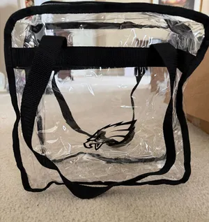 Clear Tote Bag with Black Trim thumbnail 1