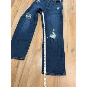 Levi's‎ Ribcage Straight Ankle Jeans 24 High Rise Distressed Dark Wash thumbnail 9