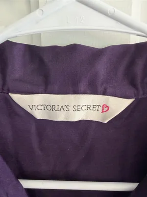 Vintage Victoria’s Secret Purple Herringbone Pajama Top Size S Y2K thumbnail 3