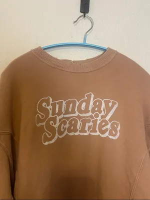 Aerie Sunday Scaries Tank‎ Brown Oversized Sweatshirt Size XS thumbnail 3