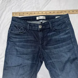 Habitual Gryphon Mini Boot Jeans Sz 28 Celtic Cross Pocs Dark MSRP $170 thumbnail 13
