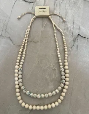 Charlie Paige Boho Beaded Necklace thumbnail 1