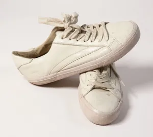 Madewell Womens Leather Sneakers L3243 Off‎ White Lace Up Casual Shoes W8 thumbnail 1