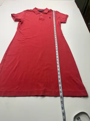 Ralph Lauren Sport Womens Size Medium Polo Dress‎ Pink Short Sleeve Preppy thumbnail 7