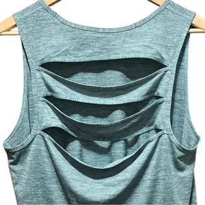 Rainbeau Heathered Green Boxy Soft Tank Top‎ Size Large thumbnail 6
