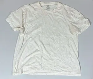 True Religion White Solid Short Sleeve T-Shirt Top Tee Size L 🤍 thumbnail 1