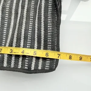 Black‎ Gray Striped Woven Crossbody Bag Multi-Pocket Travel Purse Boho Grunge thumbnail 10