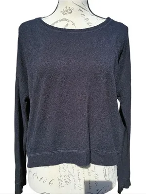 Abercrombie & Fitch Women's Black‎ Long Sleeve Crew Neck Pullover Sweater Size S thumbnail 1