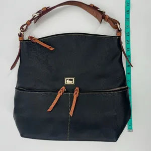 Dooney & Bourke Dillen Pocket Sac Shoulder Bag Black British Tan thumbnail 10