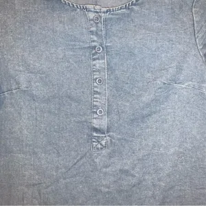 Women’s blue denim color dress (not denim) short sleeve doesn’t stre size Small thumbnail 5