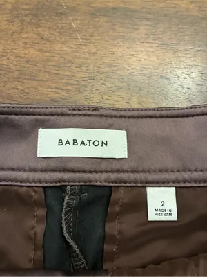 Aritzia Babaton Faux Leather Pants Women’s 2 Brown Straight Leg thumbnail 2