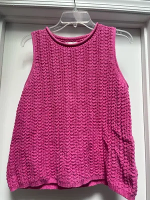 Evan Picone Pink Sweater Vest thumbnail 1