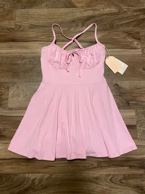 NWT! Popflex Target X Blogilates Tie Front Twirl Active Dress Pink Size Medium thumbnail 3