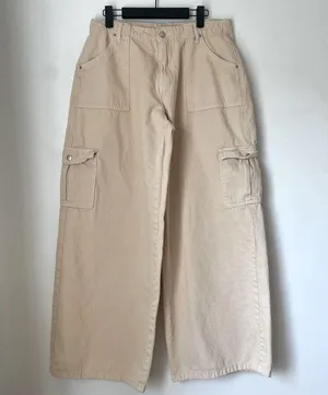 Princess Polly Adrianne Stone Beige Wide Leg Cargo Jeans 8 thumbnail 6