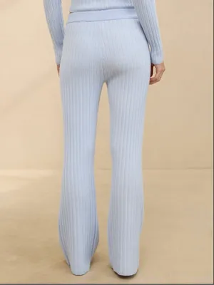 NWT!! Aerie Late Night Sweater Pants in Sky Blue thumbnail 2