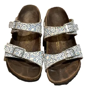 Papillio Birkenstock Sydney Blue Floral Sandals Womens EU 38 US 7 Germany thumbnail 1