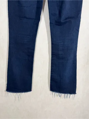 Mother Women’s The Insider Crop Step Fray Jeans in Night Tripper 25 thumbnail 7