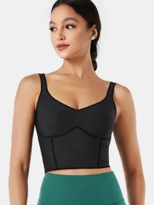 Fanka Body Sculpt Short Bra Tank Top A-D Cups Size Large in Black thumbnail 3