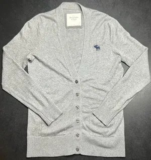 Abercrombie & Fitch Women’s Size L Y2K Academic Cashmere Blend Cardigan Sweater thumbnail 1