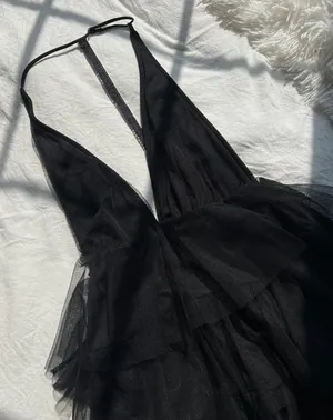 Lucy in the Sky Black Ruffle dress thumbnail 1