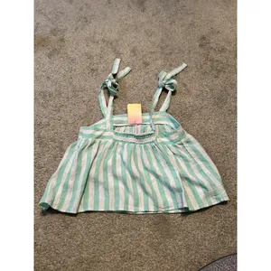 Stoney Clover Lane X Target Green Striped‎ Tie Strap Tank Top Size Large thumbnail 3