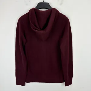 Quince Mongolian Cashmere Full Zip Hoodie Sweater Rich Burgundy Womens XS NWT thumbnail 9