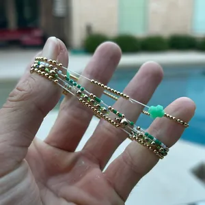 Enewton Bead Bracelets Waterproof Gold Plated Set Of 4 New Stretchy Read Below thumbnail 3