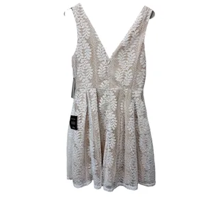 NWT‎ Lulus All of My Heart White Lace Sleeveless Skater Flare Dress MEDIUM thumbnail 7