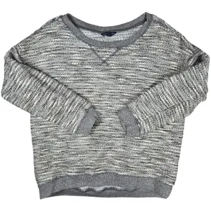American Eagle Outfitters‎ Gray Speckled Knit Metallic Crewneck Sweater Size SP thumbnail 1