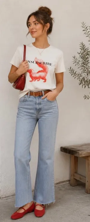 Cream “Unsubscribe” Skunk Graphic T-Shirt 🦨❤️ thumbnail 1